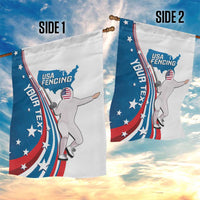 Personalized USA Fencing Garden Flag 2024 United States Flag Curve Style - Wonder Print Shop