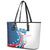 Personalized USA Fencing Leather Tote Bag 2024 United States Flag Curve Style - Wonder Print Shop