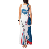 Personalized USA Fencing Tank Maxi Dress 2024 United States Flag Curve Style - Wonder Print Shop