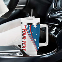 Personalized USA Fencing Tumbler With Handle 2024 United States Flag Curve Style - Wonder Print Shop
