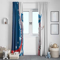 Personalized USA Fencing Window Curtain 2024 United States Flag Curve Style - Wonder Print Shop
