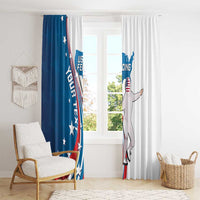 Personalized USA Fencing Window Curtain 2024 United States Flag Curve Style - Wonder Print Shop