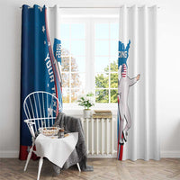 Personalized USA Fencing Window Curtain 2024 United States Flag Curve Style - Wonder Print Shop