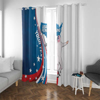Personalized USA Fencing Window Curtain 2024 United States Flag Curve Style - Wonder Print Shop