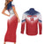 Custom USA Wrestling Couples Matching Short Sleeve Bodycon Dress and Long Sleeve Button Shirt 2024 Sporty Style - Wonder Print Shop