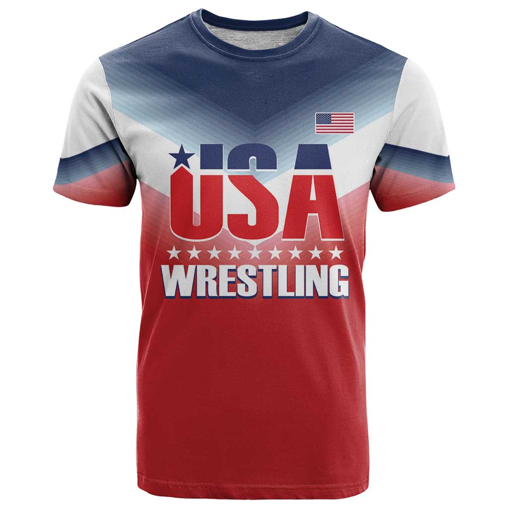 Custom USA Wrestling T Shirt 2024 Sporty Style - Wonder Print Shop