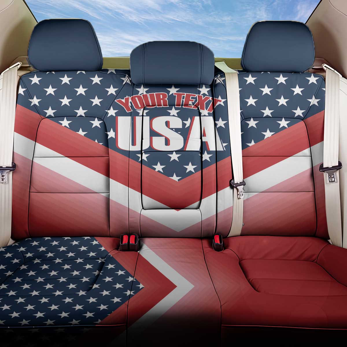 Custom USA Shooting Back Car Seat Cover 2024 Sporty Style - Wonder Print Shop