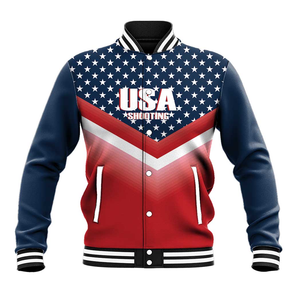 Custom USA Shooting Baseball Jacket 2024 Sporty Style - Wonder Print Shop
