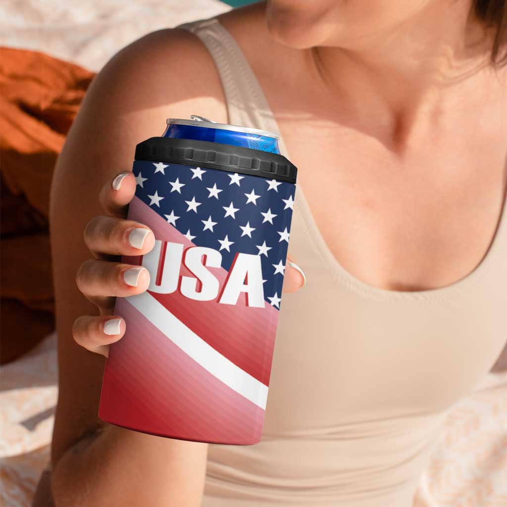 USA Shooting 4 in 1 Can Cooler Tumbler 2024 Sporty Style - Wonder Print Shop