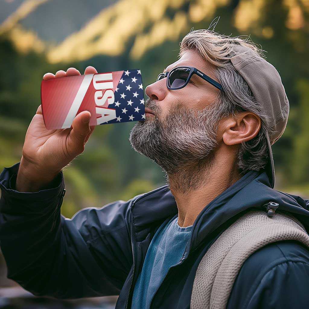 USA Shooting 4 in 1 Can Cooler Tumbler 2024 Sporty Style - Wonder Print Shop