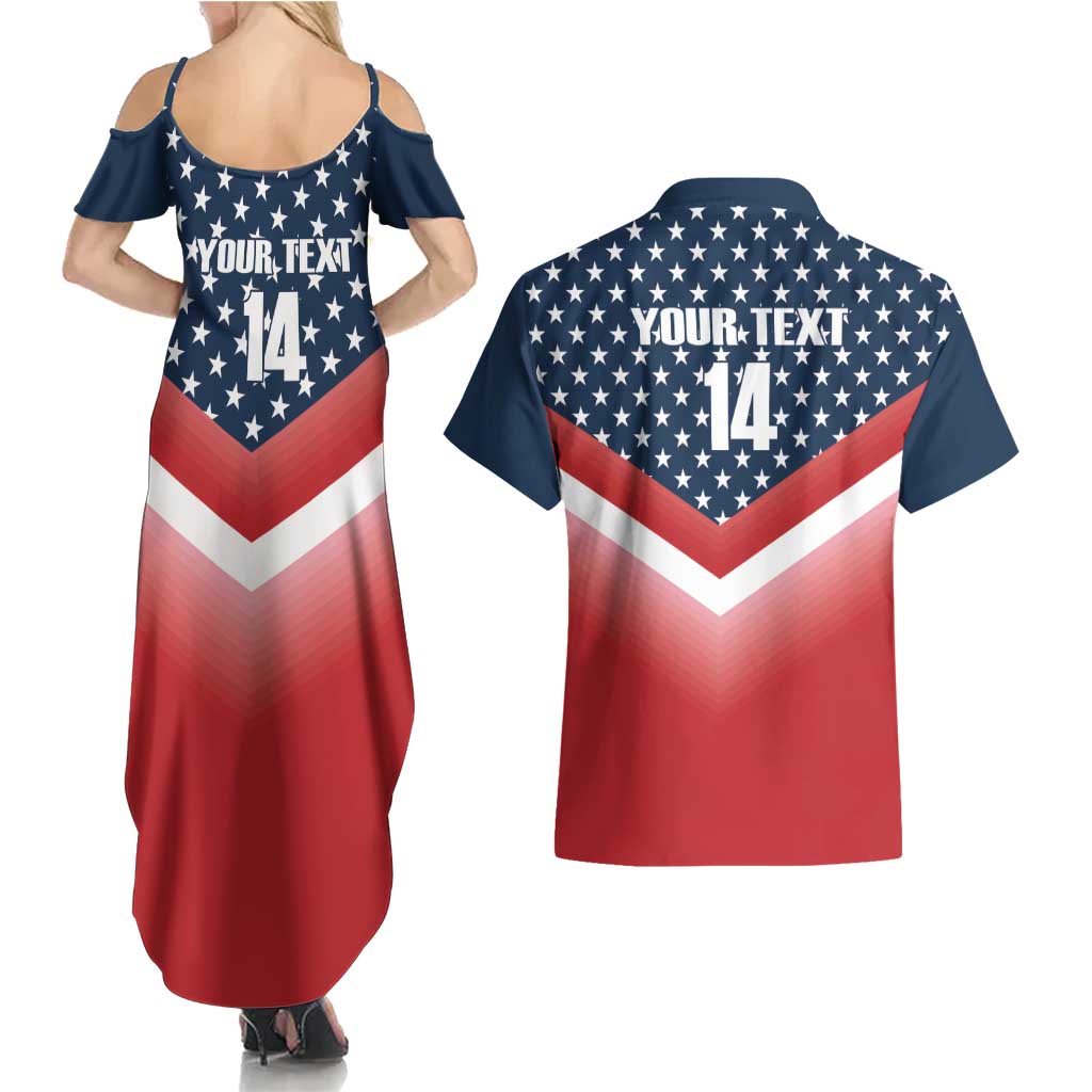 Custom USA Shooting Couples Matching Summer Maxi Dress and Hawaiian Shirt 2024 Sporty Style - Wonder Print Shop