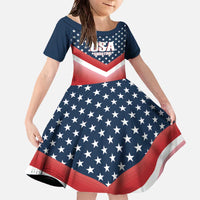 Custom USA Shooting Family Matching Off The Shoulder Long Sleeve Dress and Hawaiian Shirt 2024 Sporty Style - Wonder Print Shop