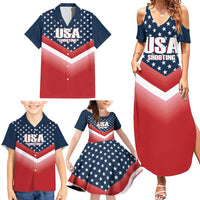 Custom USA Shooting Family Matching Summer Maxi Dress and Hawaiian Shirt 2024 Sporty Style - Wonder Print Shop