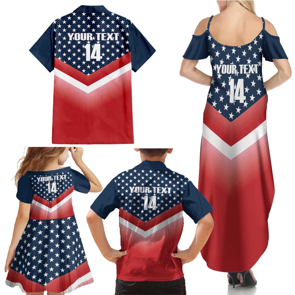 Custom USA Shooting Family Matching Summer Maxi Dress and Hawaiian Shirt 2024 Sporty Style - Wonder Print Shop