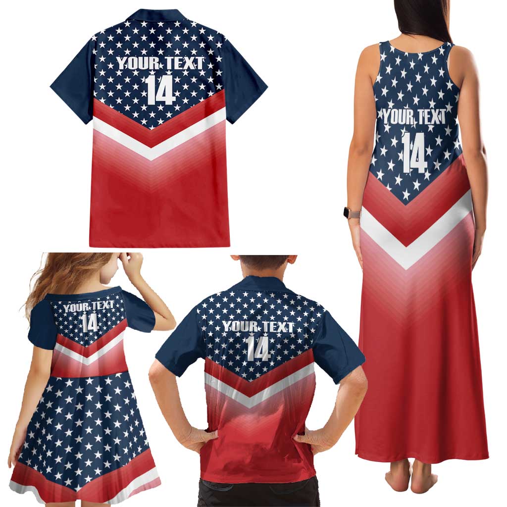 Custom USA Shooting Family Matching Tank Maxi Dress and Hawaiian Shirt 2024 Sporty Style - Wonder Print Shop