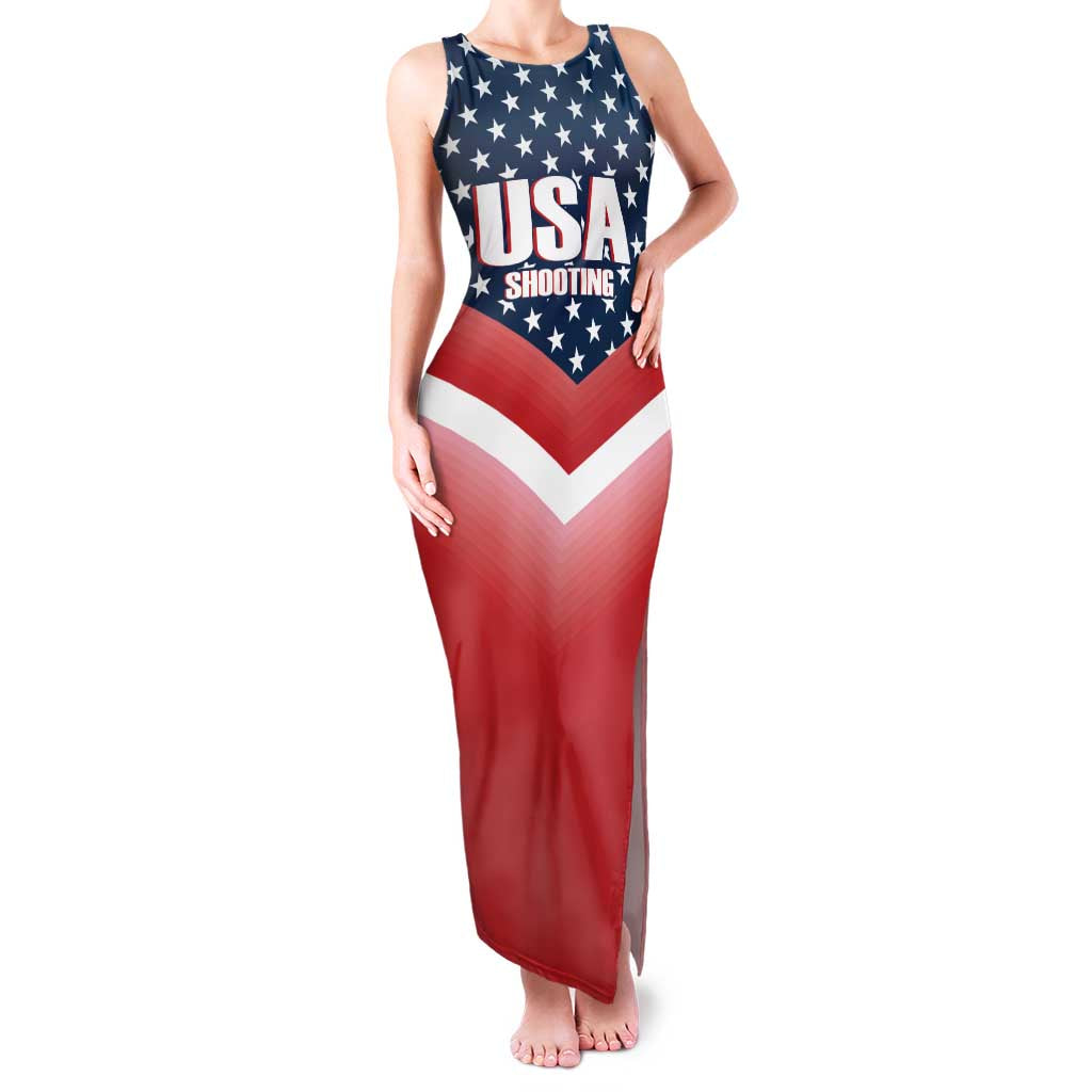 Custom USA Shooting Family Matching Tank Maxi Dress and Hawaiian Shirt 2024 Sporty Style - Wonder Print Shop