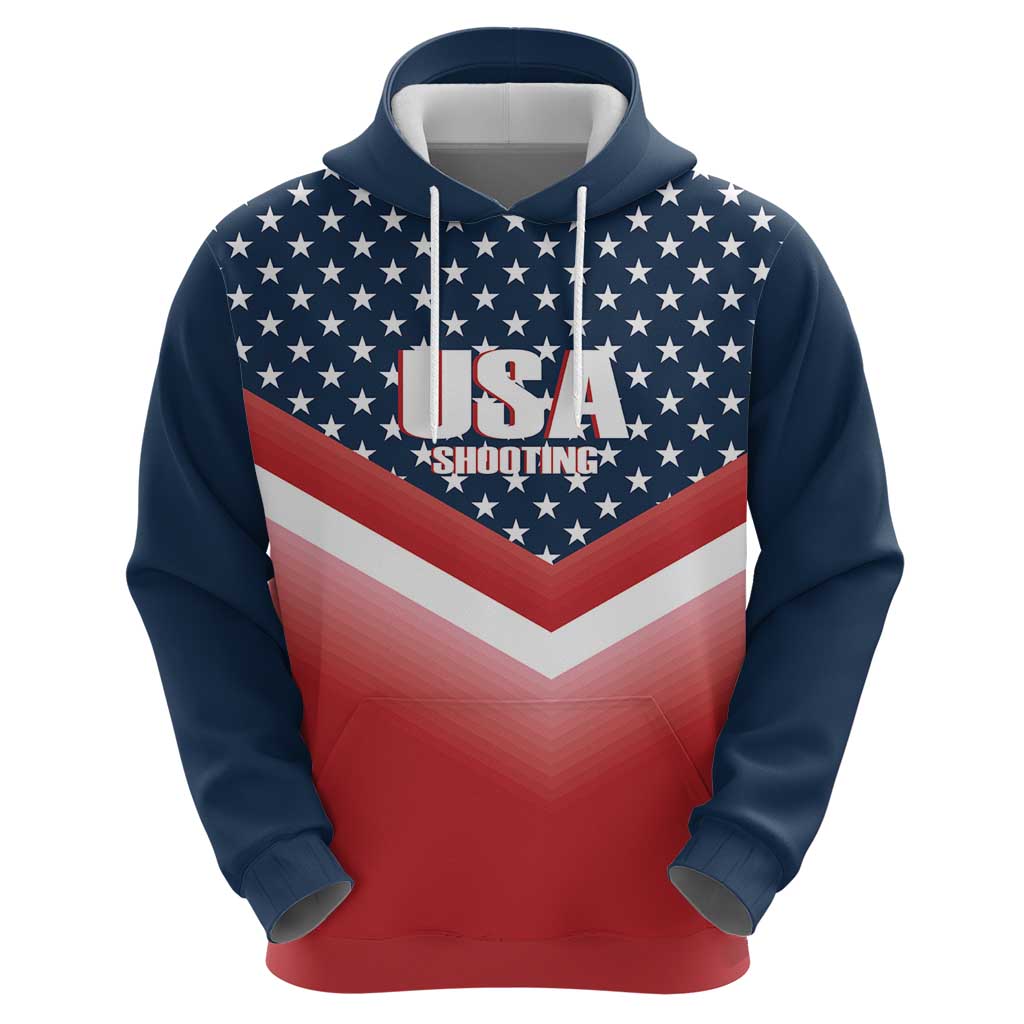 Custom USA Shooting Hoodie 2024 Sporty Style - Wonder Print Shop