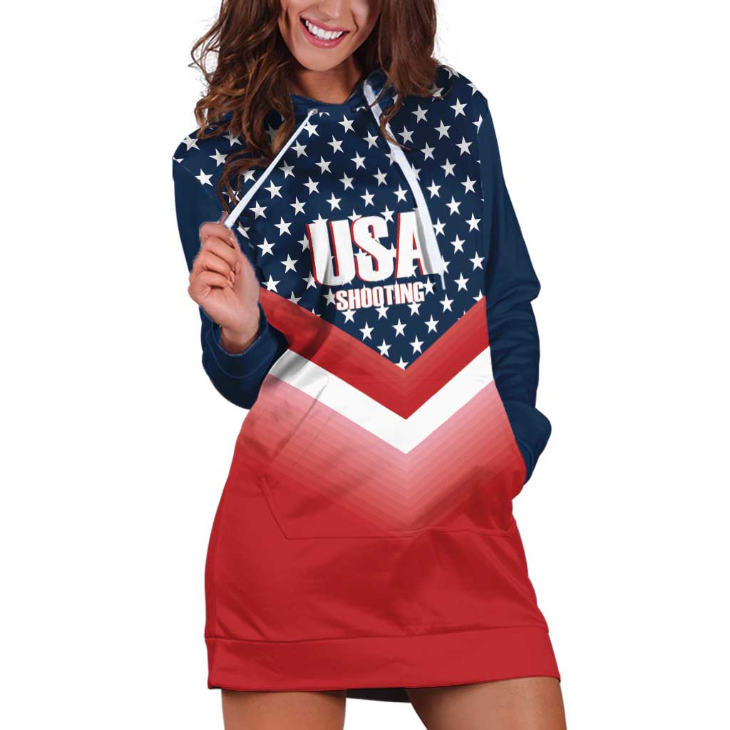 Custom USA Shooting Hoodie Dress 2024 Sporty Style - Wonder Print Shop