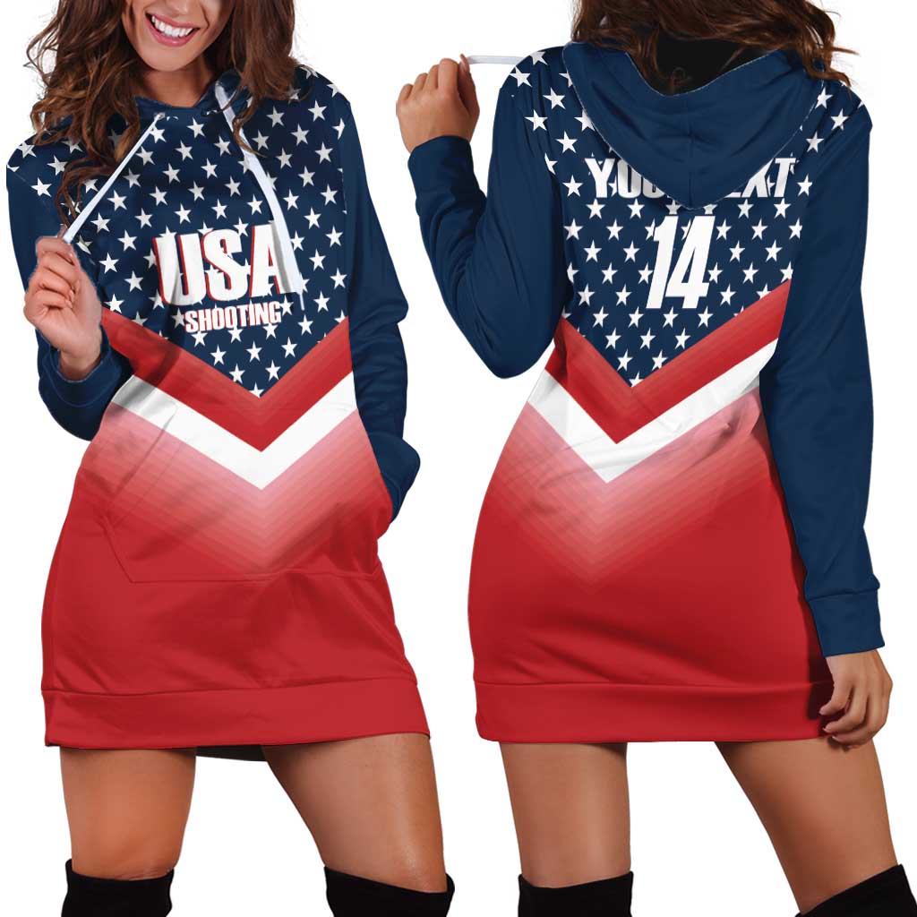 Custom USA Shooting Hoodie Dress 2024 Sporty Style - Wonder Print Shop