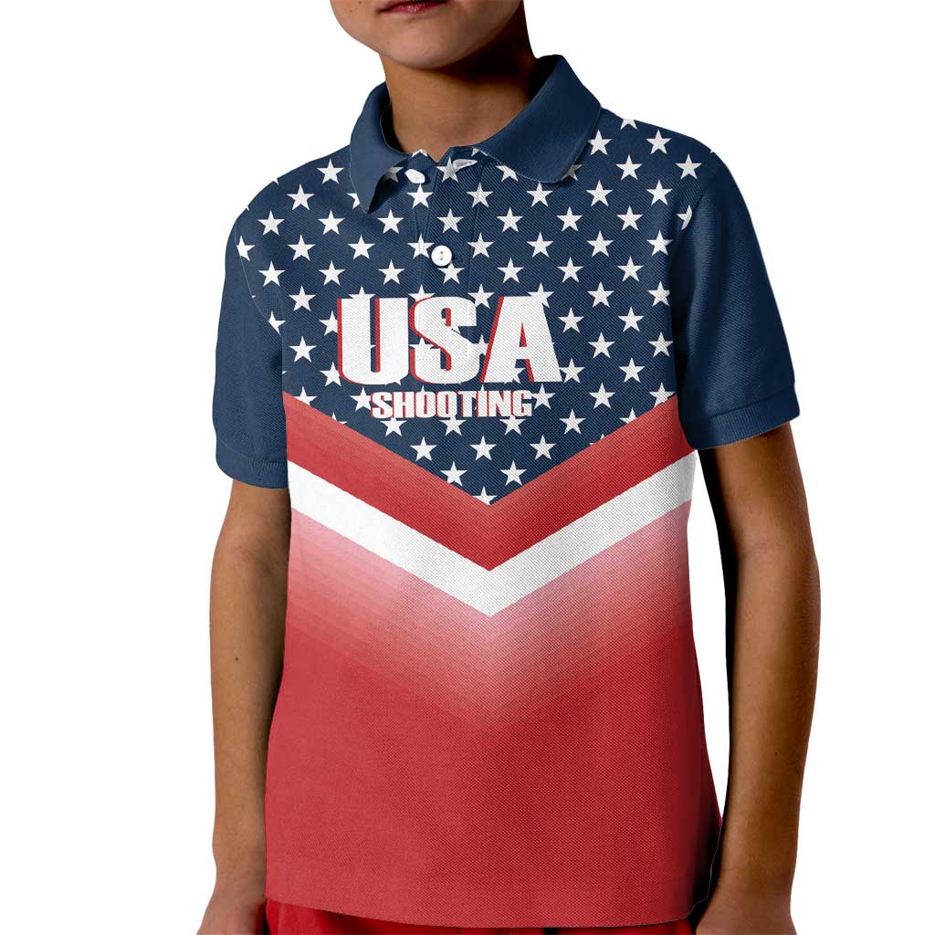 Custom USA Shooting Kid Polo Shirt 2024 Sporty Style - Wonder Print Shop