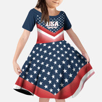 Custom USA Shooting Kid Short Sleeve Dress 2024 Sporty Style - Wonder Print Shop