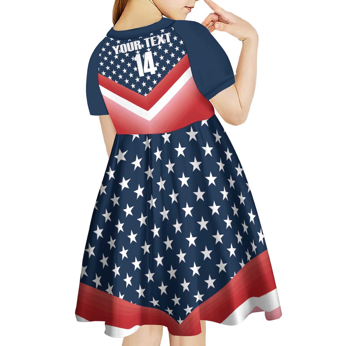 Custom USA Shooting Kid Short Sleeve Dress 2024 Sporty Style - Wonder Print Shop