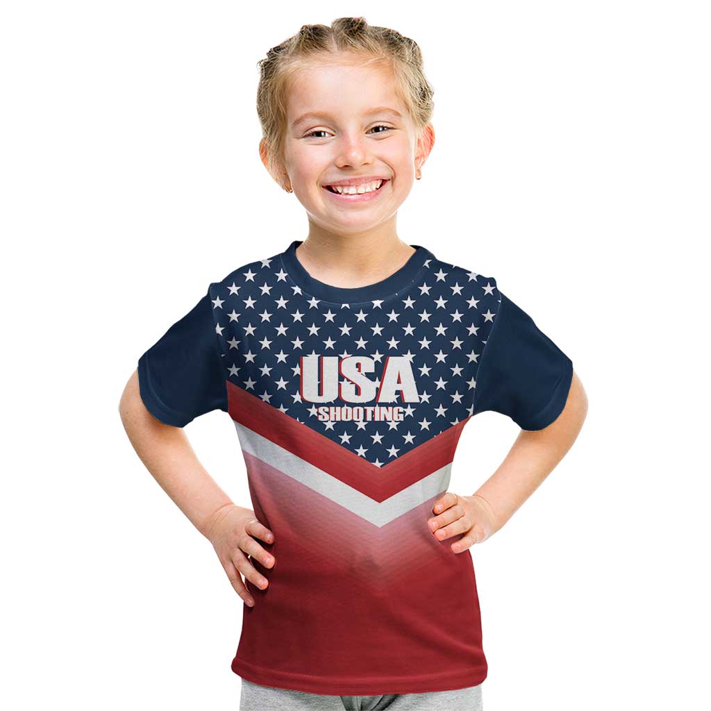 Custom USA Shooting Kid T Shirt 2024 Sporty Style - Wonder Print Shop