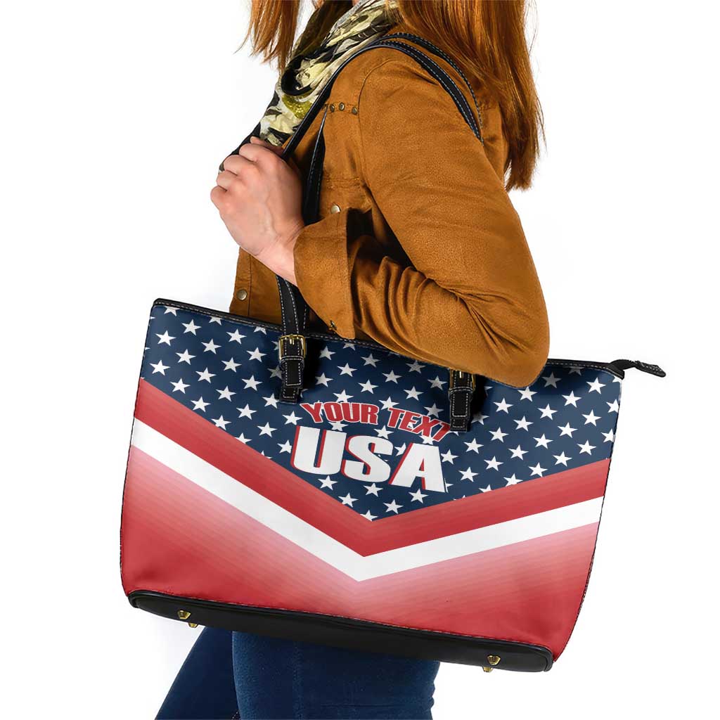 Custom USA Shooting Leather Tote Bag 2024 Sporty Style - Wonder Print Shop