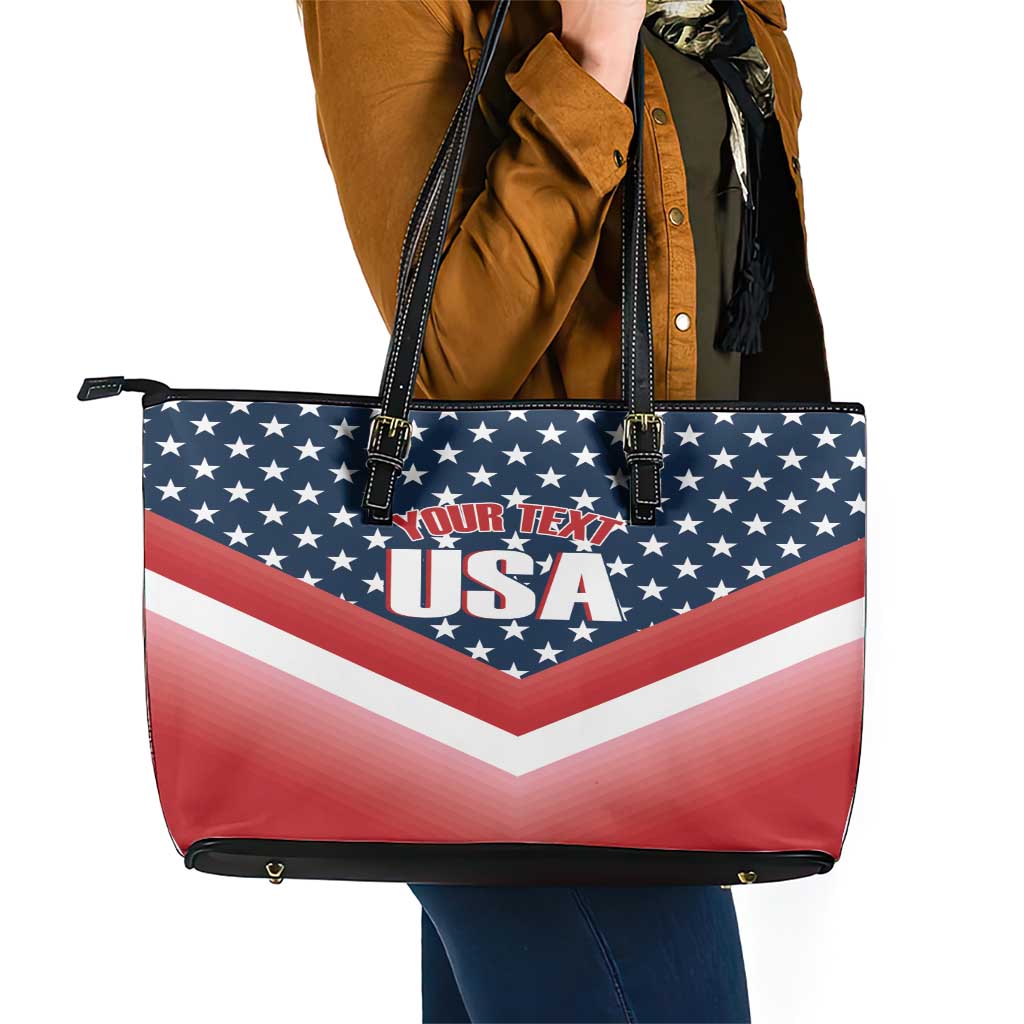 Custom USA Shooting Leather Tote Bag 2024 Sporty Style - Wonder Print Shop