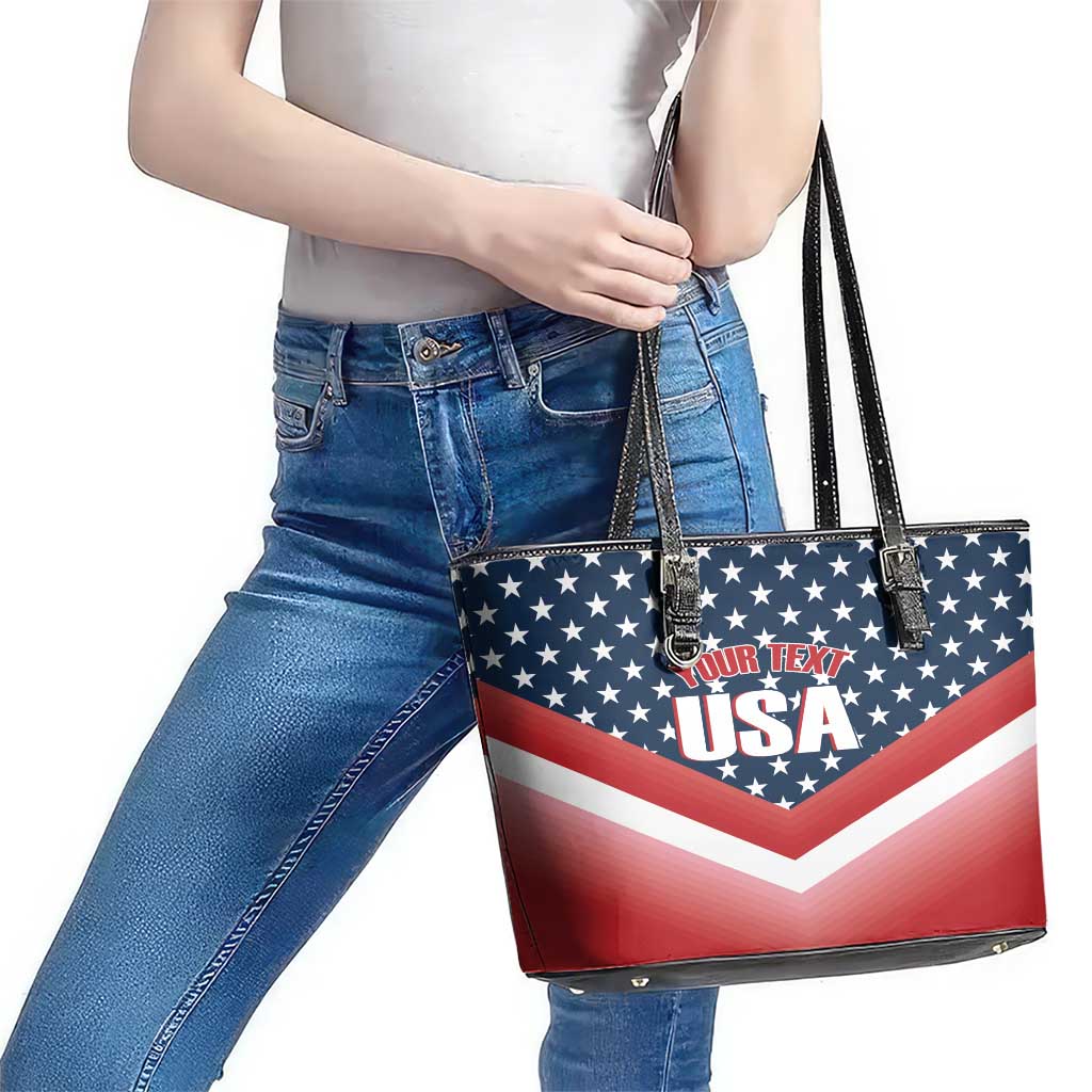 Custom USA Shooting Leather Tote Bag 2024 Sporty Style - Wonder Print Shop