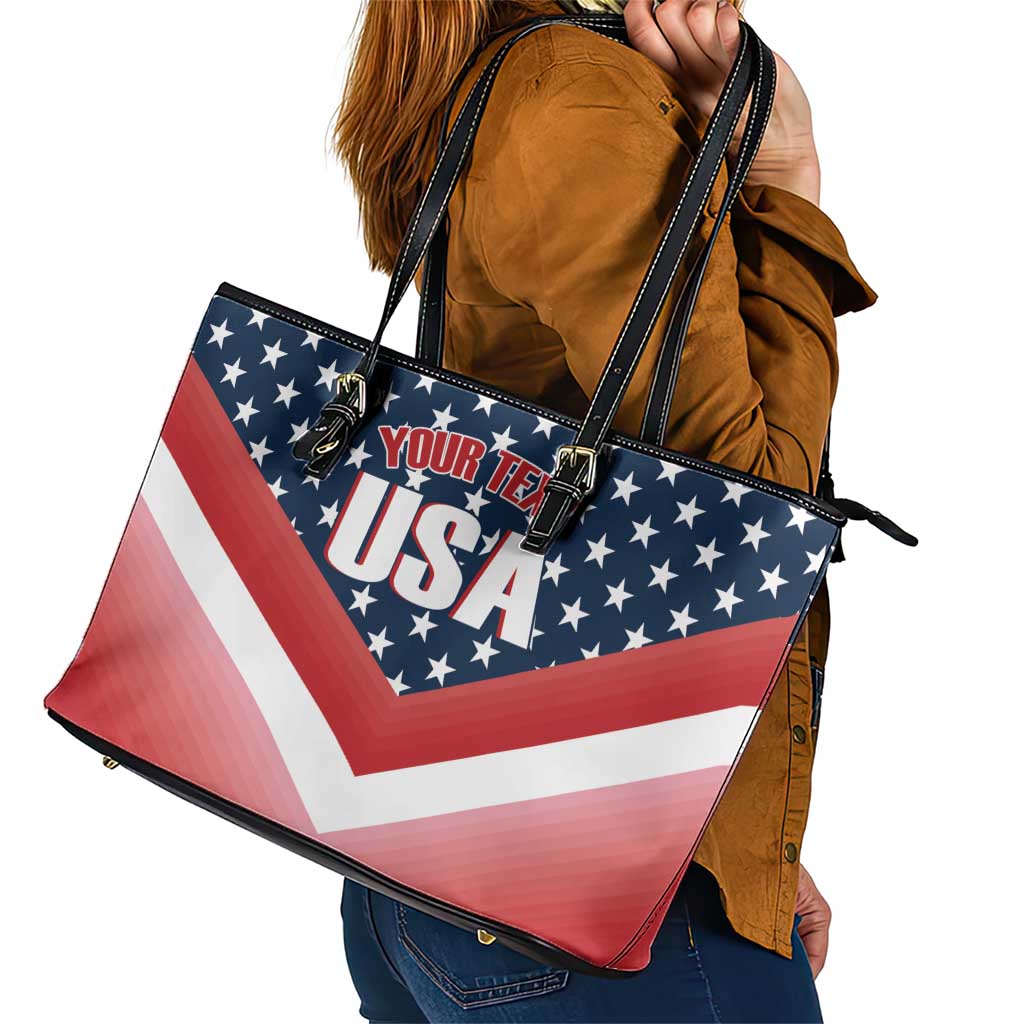 Custom USA Shooting Leather Tote Bag 2024 Sporty Style - Wonder Print Shop