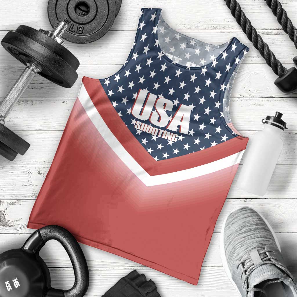 Custom USA Shooting Men Tank Top 2024 Sporty Style - Wonder Print Shop
