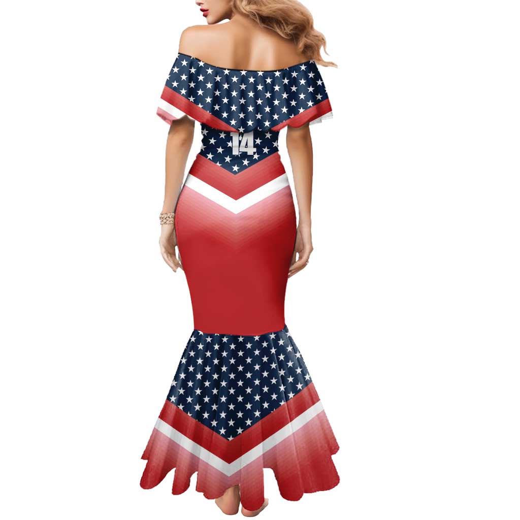 Custom USA Shooting Mermaid Dress 2024 Sporty Style - Wonder Print Shop