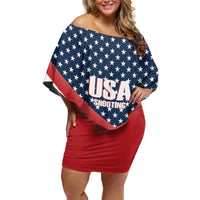 Custom USA Shooting Off Shoulder Short Dress 2024 Sporty Style - Wonder Print Shop