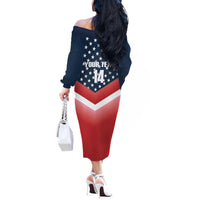 Custom USA Shooting Off The Shoulder Long Sleeve Dress 2024 Sporty Style - Wonder Print Shop