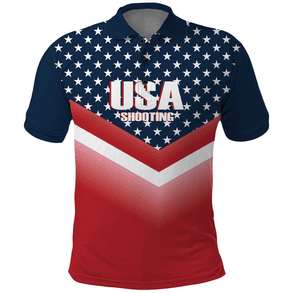 Custom USA Shooting Polo Shirt 2024 Sporty Style - Wonder Print Shop