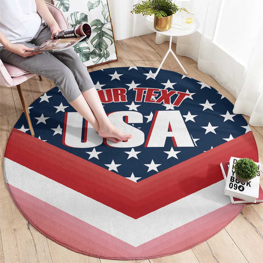 Custom USA Shooting Round Carpet 2024 Sporty Style