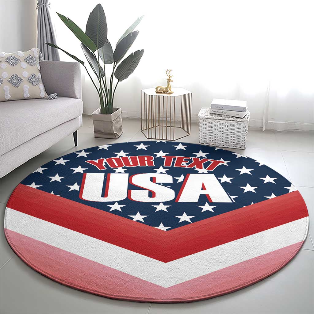 Custom USA Shooting Round Carpet 2024 Sporty Style