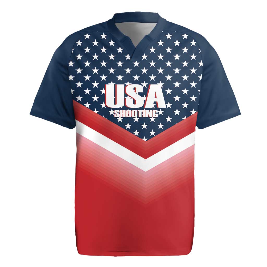 Custom USA Shooting Rugby Jersey 2024 Sporty Style - Wonder Print Shop