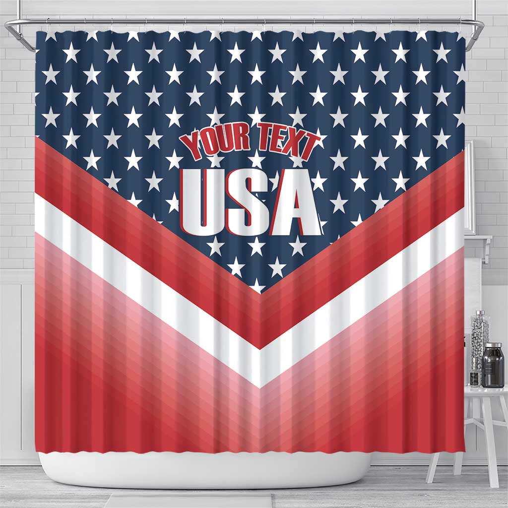 Custom USA Shooting Shower Curtain 2024 Sporty Style