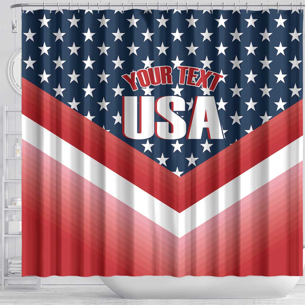 Custom USA Shooting Shower Curtain 2024 Sporty Style