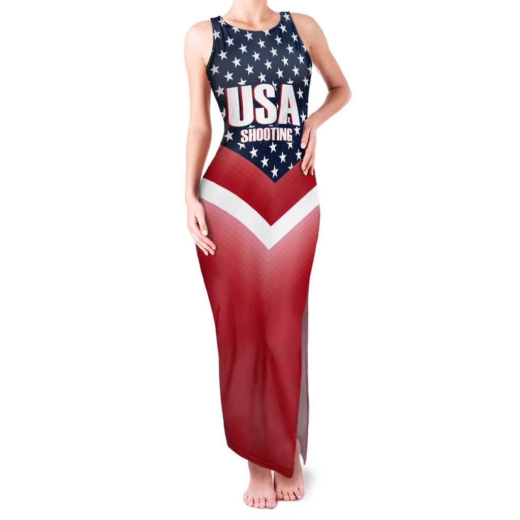Custom USA Shooting Tank Maxi Dress 2024 Sporty Style - Wonder Print Shop
