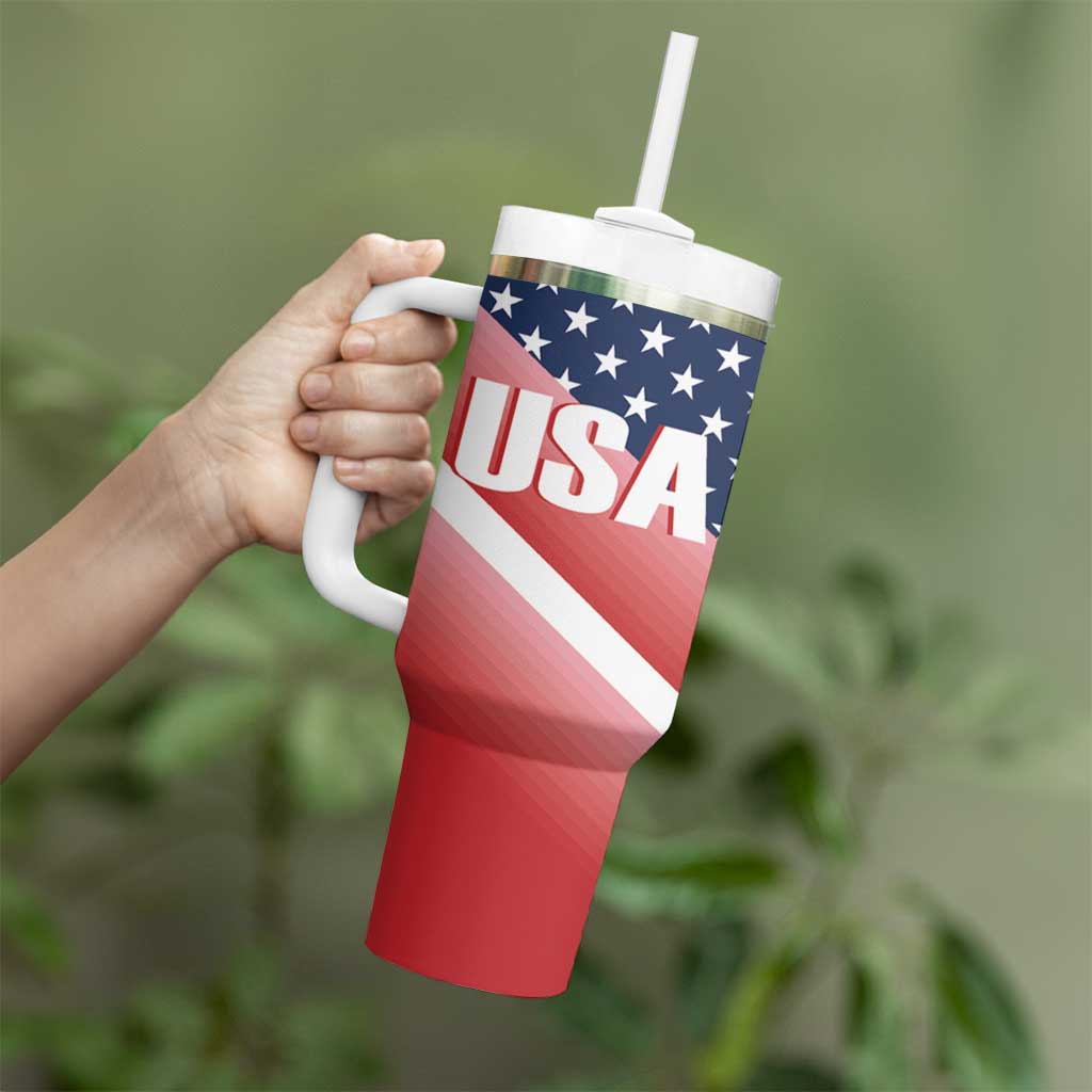 USA Shooting Tumbler With Handle 2024 Sporty Style - Wonder Print Shop