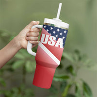 USA Shooting Tumbler With Handle 2024 Sporty Style - Wonder Print Shop