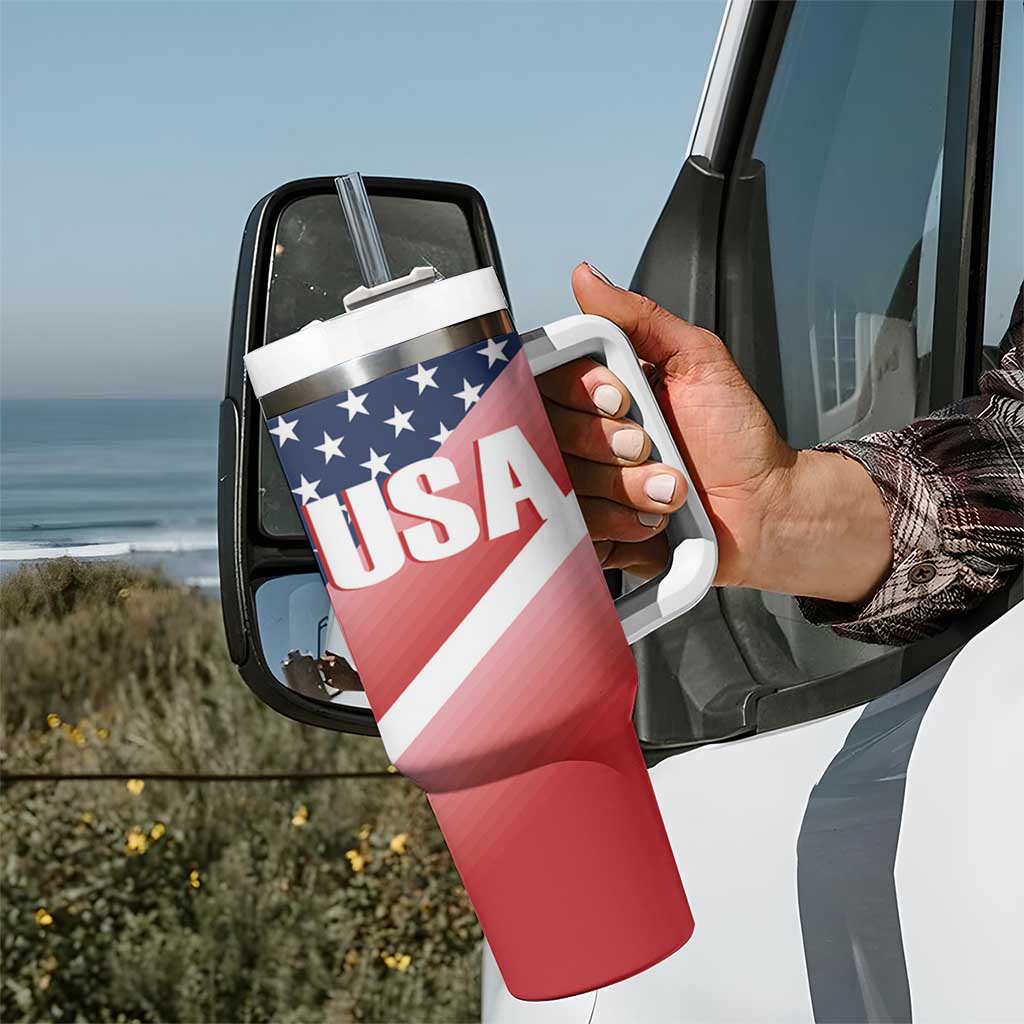 USA Shooting Tumbler With Handle 2024 Sporty Style - Wonder Print Shop