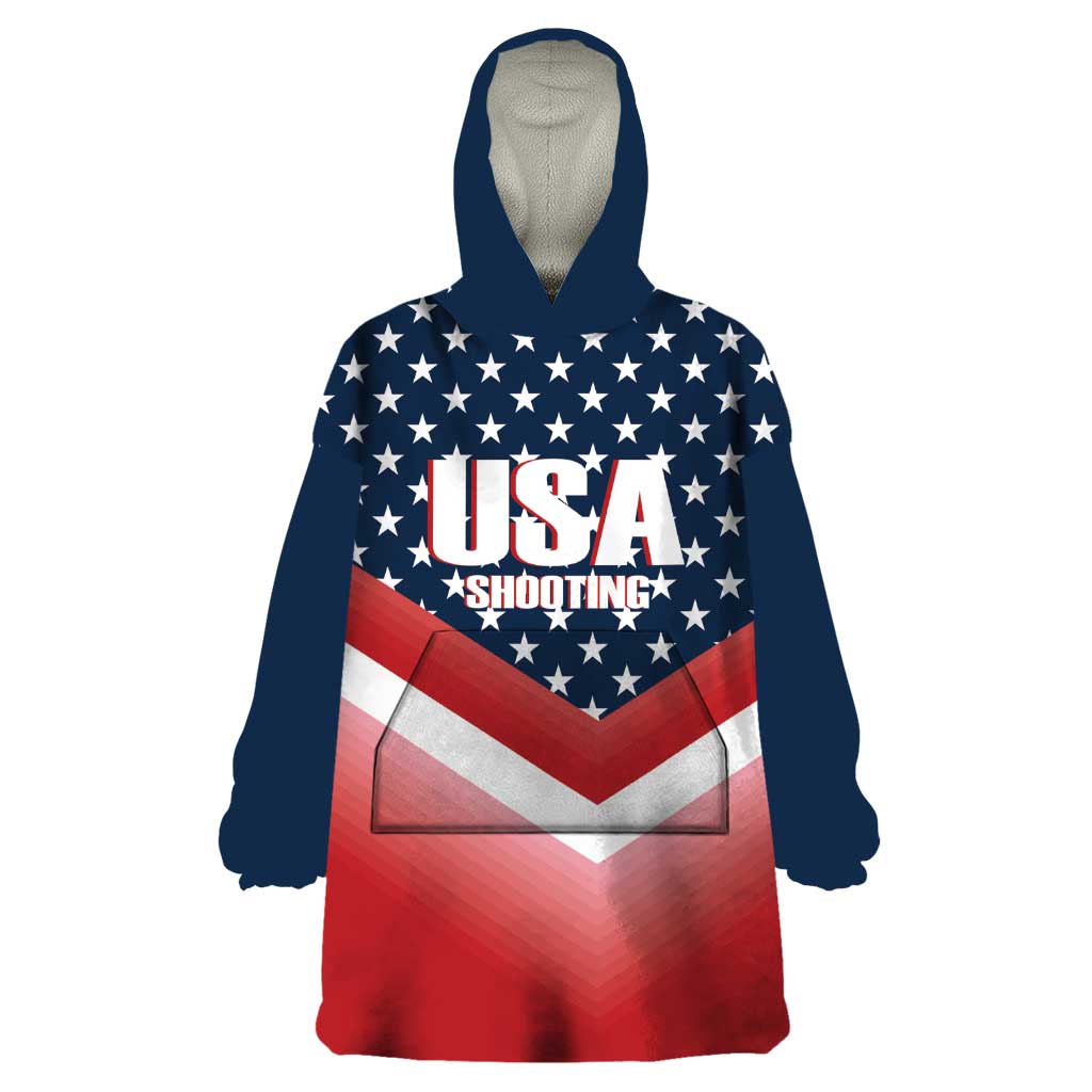 Custom USA Shooting Wearable Blanket Hoodie 2024 Sporty Style - Wonder Print Shop