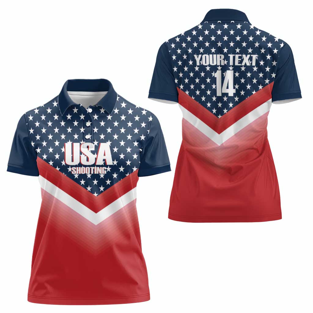 Custom USA Shooting Women Polo Shirt 2024 Sporty Style - Wonder Print Shop