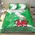 Grunge Green Wales Bedding Set Celtic Cross Welsh Red Dragon - Wonder Print Shop