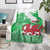 Grunge Green Wales Blanket Celtic Cross Welsh Red Dragon - Wonder Print Shop