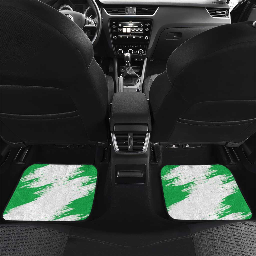 Grunge Green Wales Car Mats Celtic Cross Welsh Red Dragon - Wonder Print Shop